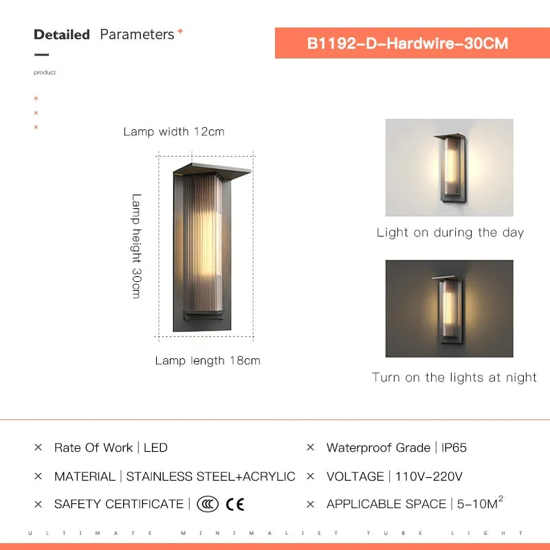 VZ Kari - Solar Garden IP65 Waterproof Porch Light Villa Loft Balcony