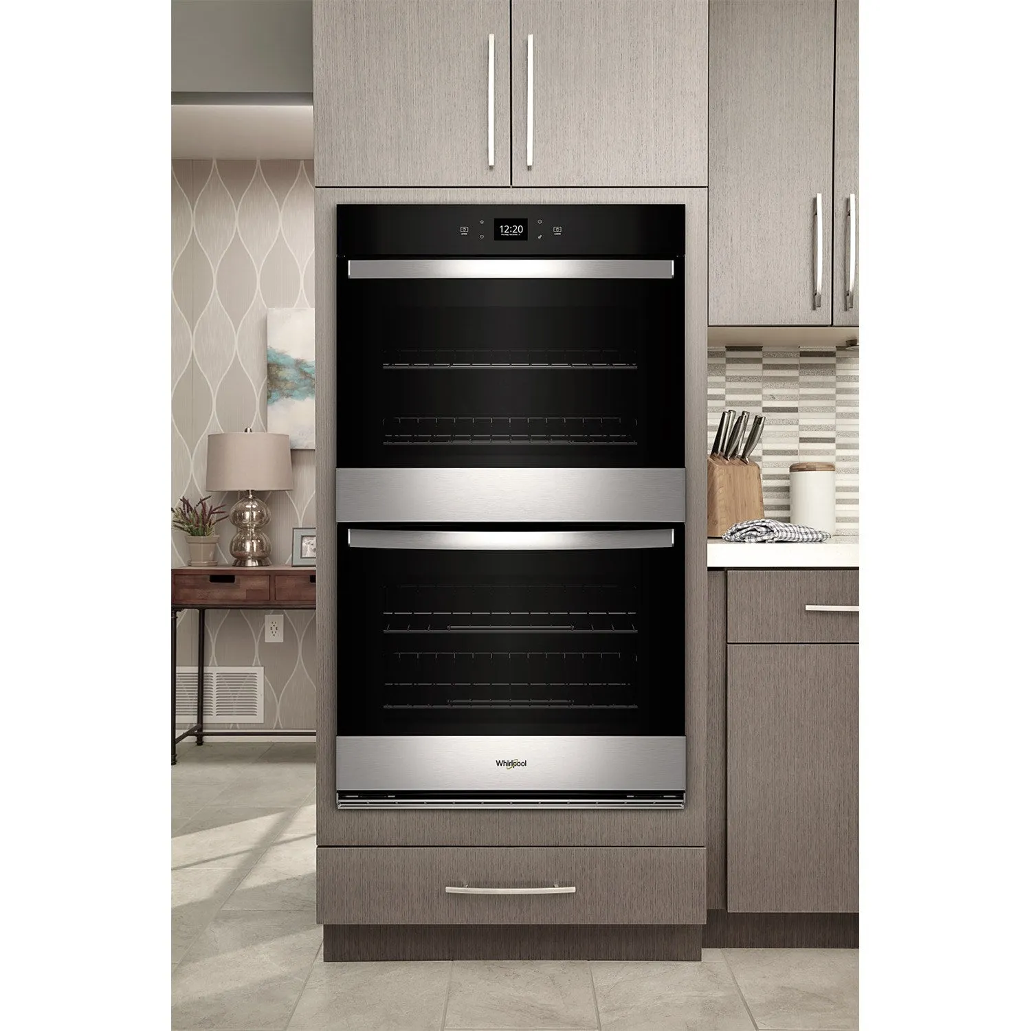 Whirlpool Fingerprint Resistant Stainless Steel Double Wall Oven (8.60 Cu Ft) - WOED5027LZ