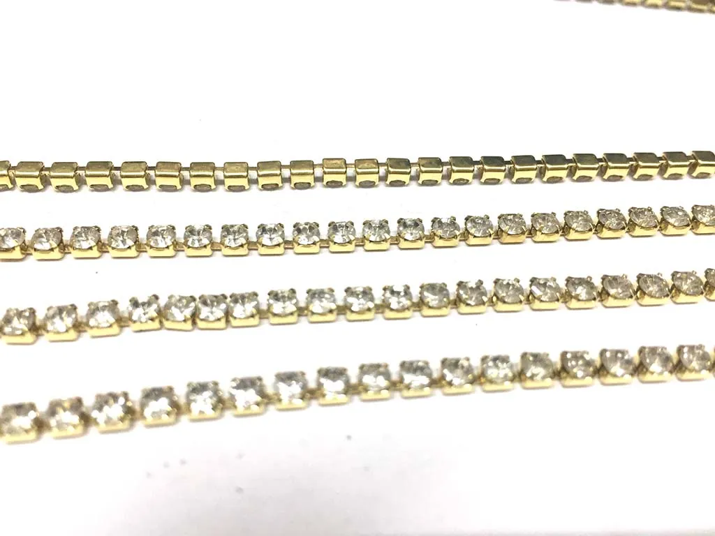 White Stone Cup Chain- 12ss