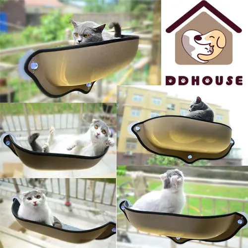 Window Cat Bed Cats Window Mounted Bed Indoor Pet Kitty Window Hammock Resting Seat with Suction Cups strong suction