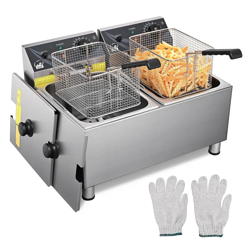 Yescom Commercial Deep Fryer Double Basket 220V 7200W