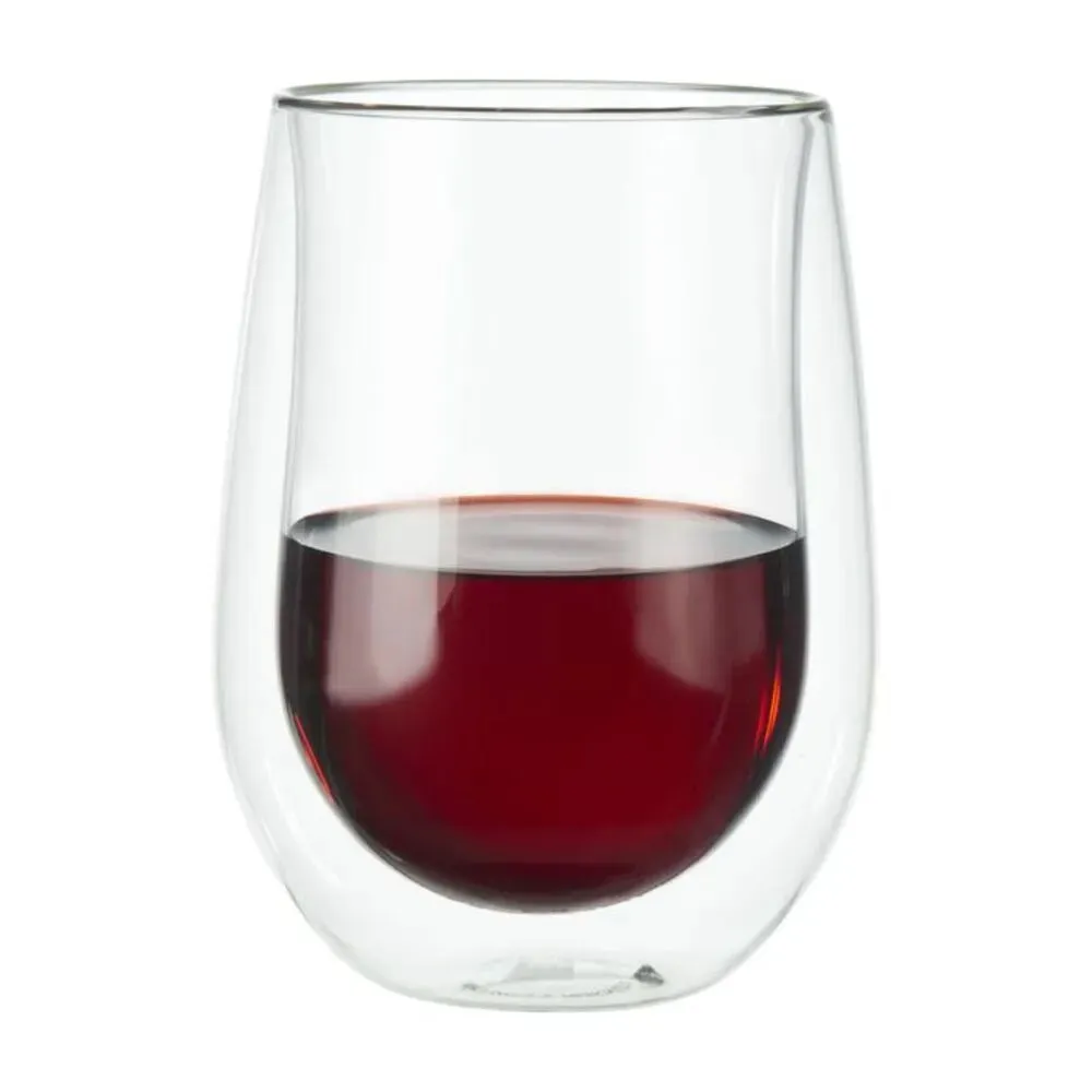 Zwilling 1008607 Sorrento 12 Oz Double Wall Red Wine Glass, 355ml, 2pc